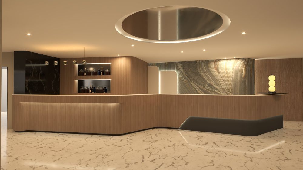 beautiful entrance at the reception of the Xemxija Bay Hotel in Malta