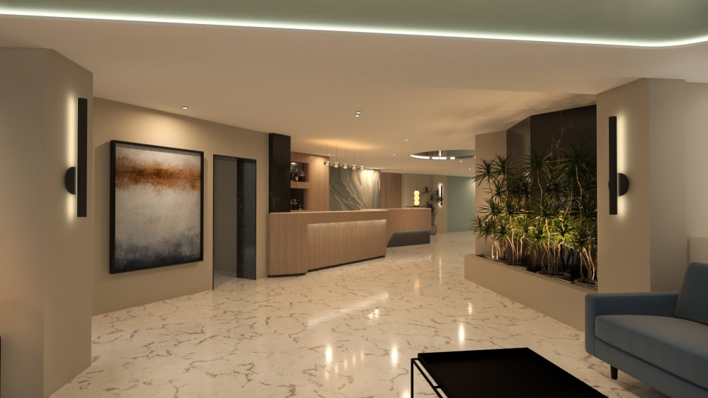 reception area of the Xemxija Bay Hotel in Malta